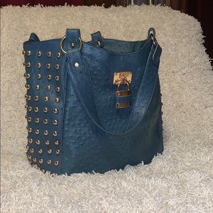 Expressions NYC blue studded purse